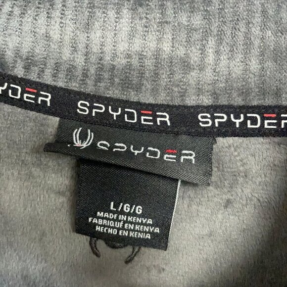 NWOT Spyder Men's L Velvet Half-Zip Pullover Ribbed Sweatshirt - Picture 5 of 10
